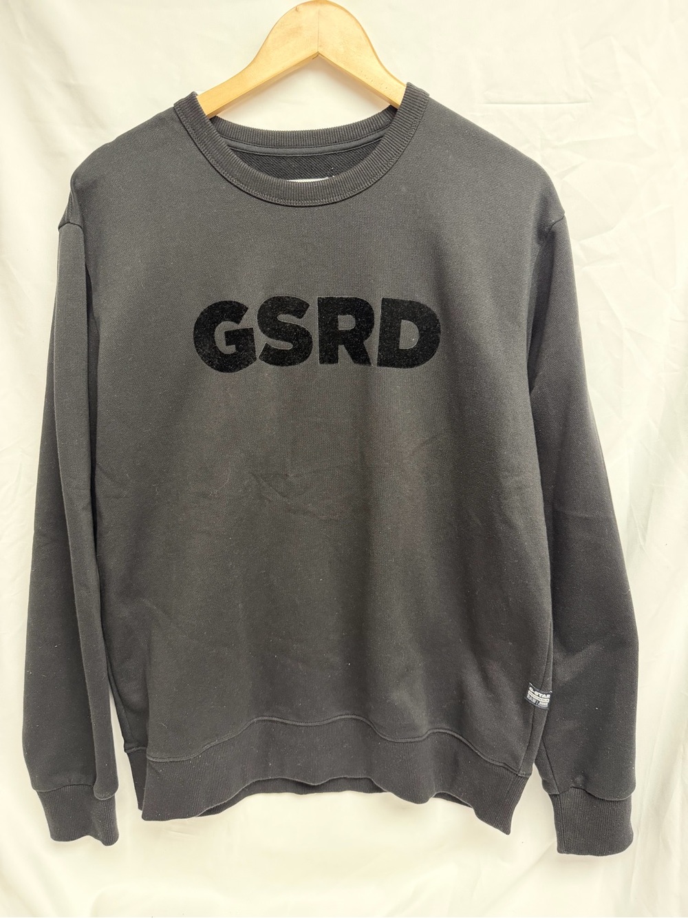 G-Star Black Crewneck Sweatshirt with Tonal GSRD Logo
